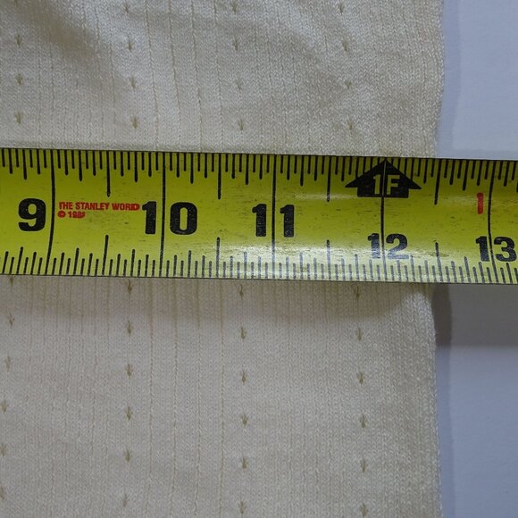 Madewell Pointelle Ivory Button Up Short Sleeve Knit Cardigan Women Sz XS NX774 - Picture 11 of 12